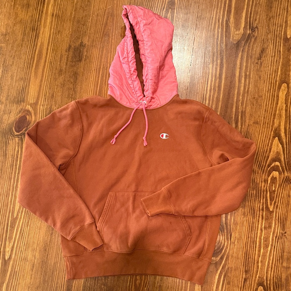 RARE. Champion Pink and Brown Hoodie